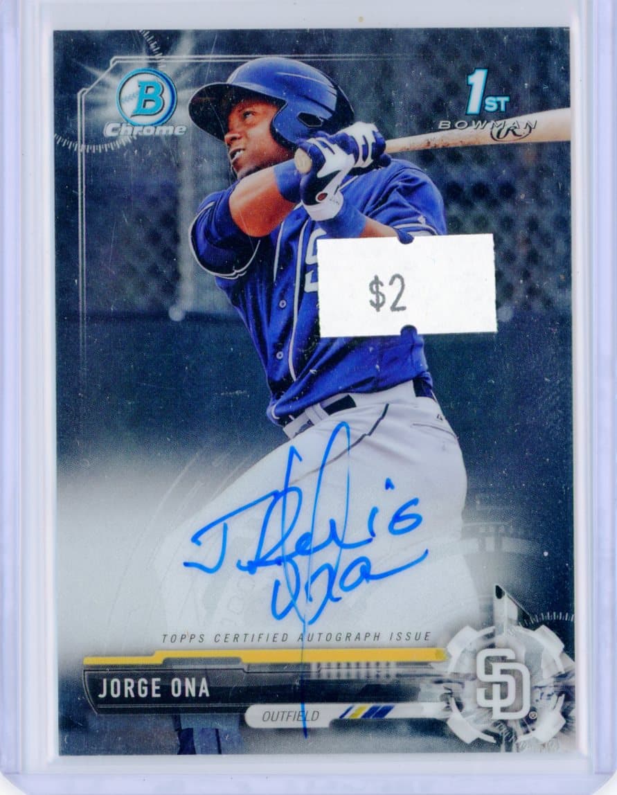 Jorge Ona - San Diego Padres - Autograph — front