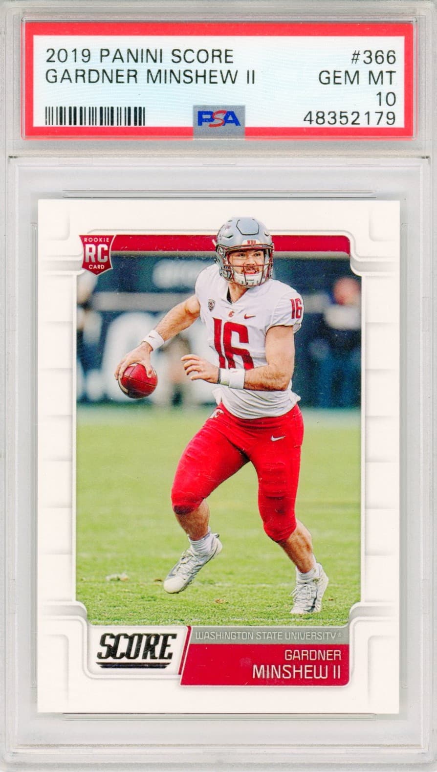 2019 Panini Score Gardner Minshew II Rookie PSA 10