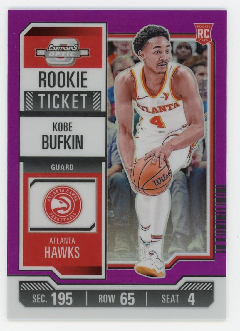 2023-24 Panini Contenders Optic #17 Kobe Bufkin Rookie Purple #/15