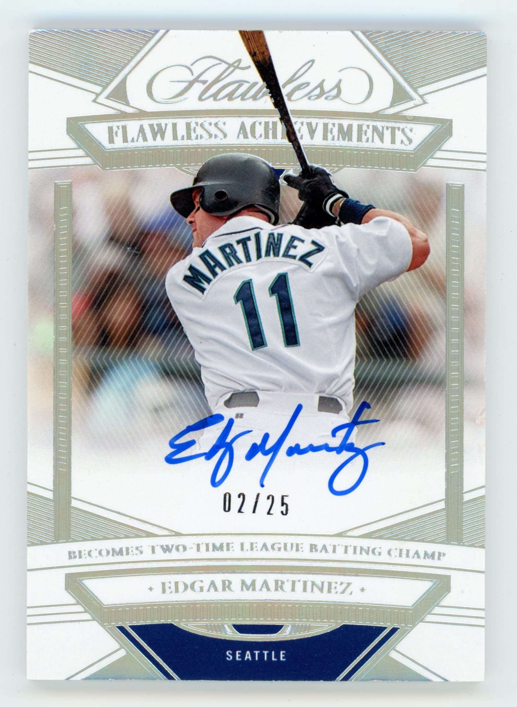 2023 Panini Flawless Edgar Martinez Flawless Achievements Auto #/25