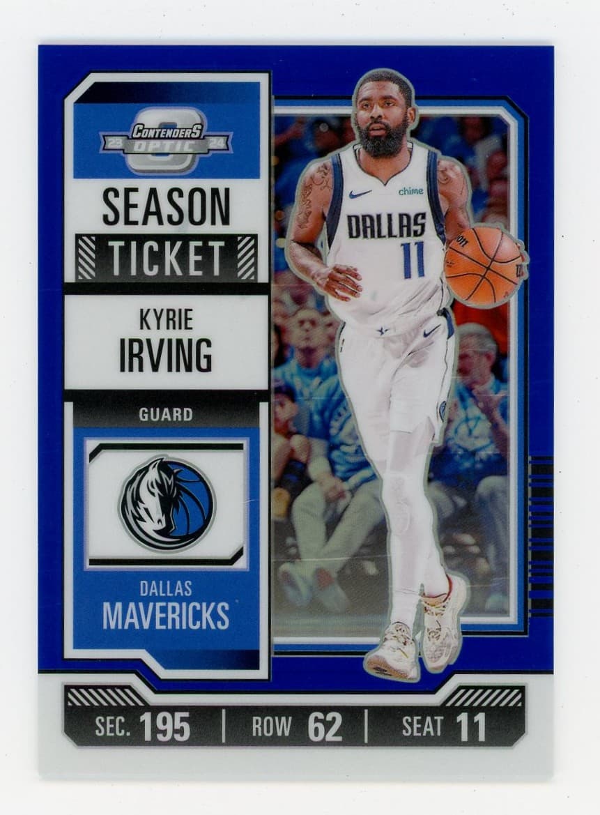 2023-24 Panini Contenders Optic #15 Kyrie Irving Season Ticket Blue #/99