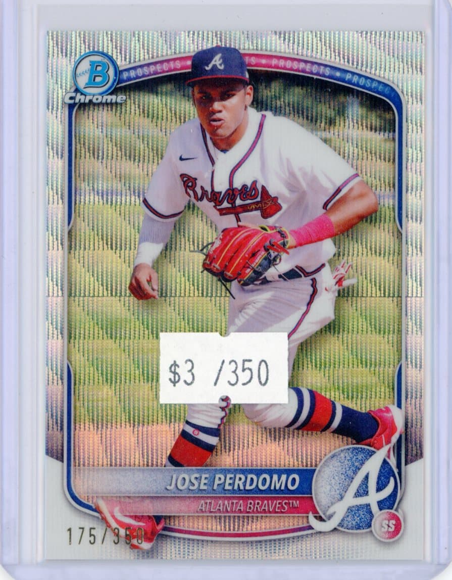 Jose Perdomo - Atlanta Braves - Parallel #/350 — front