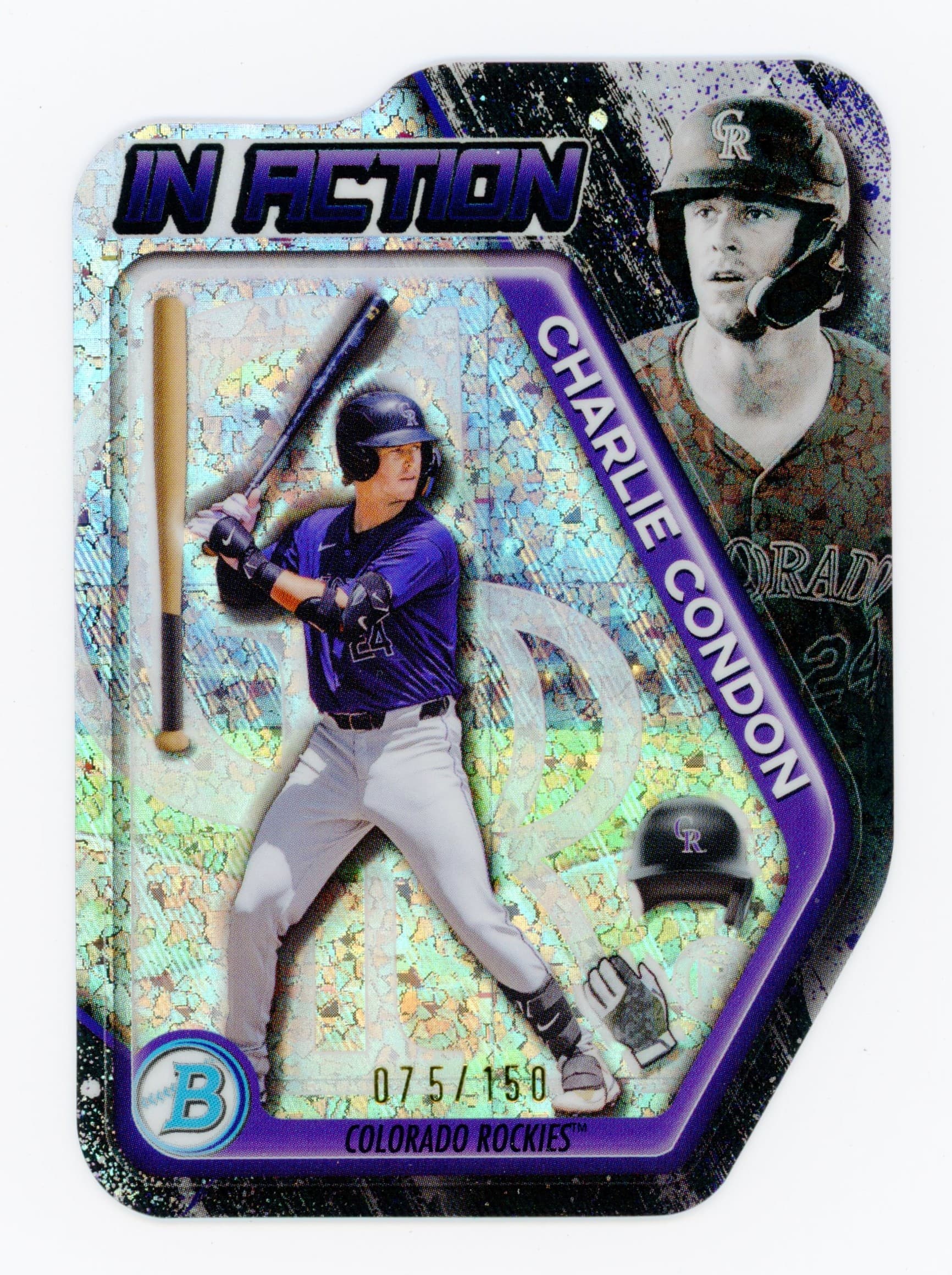 2025 Bowman Draft Charlie Condon In Action Atomic Refractor #/150