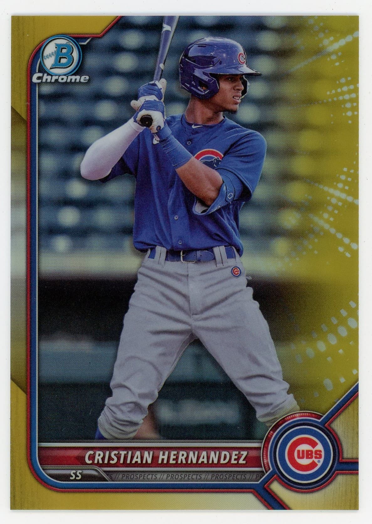 2022 Bowman Draft Chrome #BDC-111 Cristian Hernandez Prospect Gold Refractor #/50