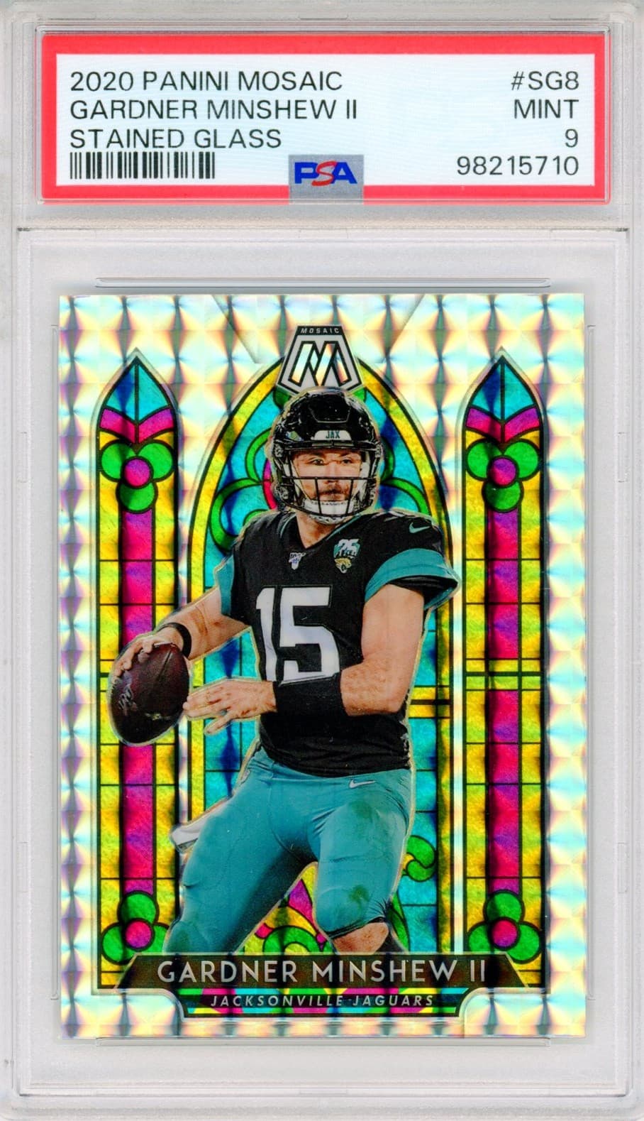 2020 Panini Mosaic Gardner Minshew II Stained Glass PSA 9