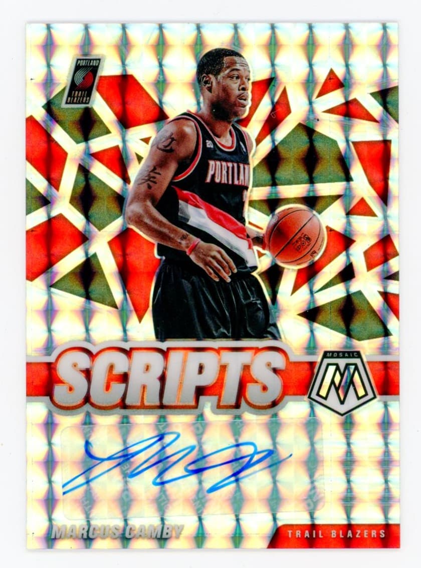 2020-21 Panini Mosaic Marcus Camby Scripts Auto