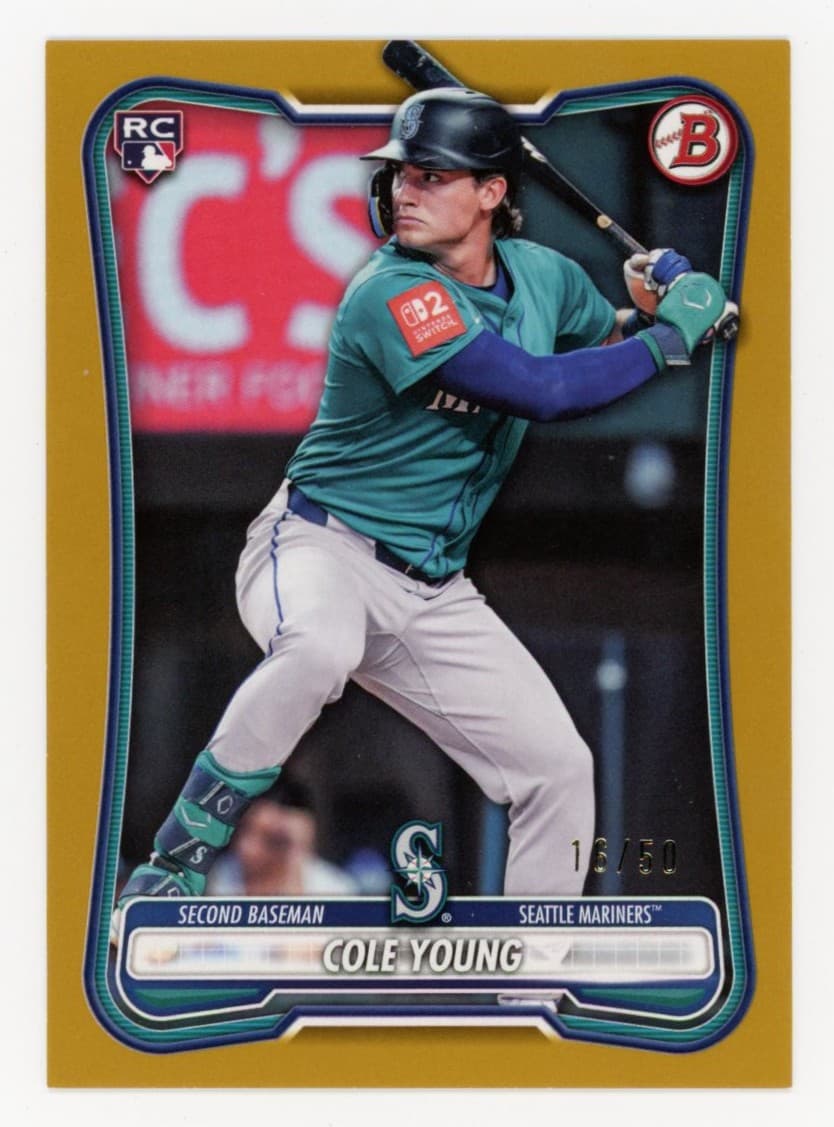 2026 Bowman Cole Young Rookie Gold #/50