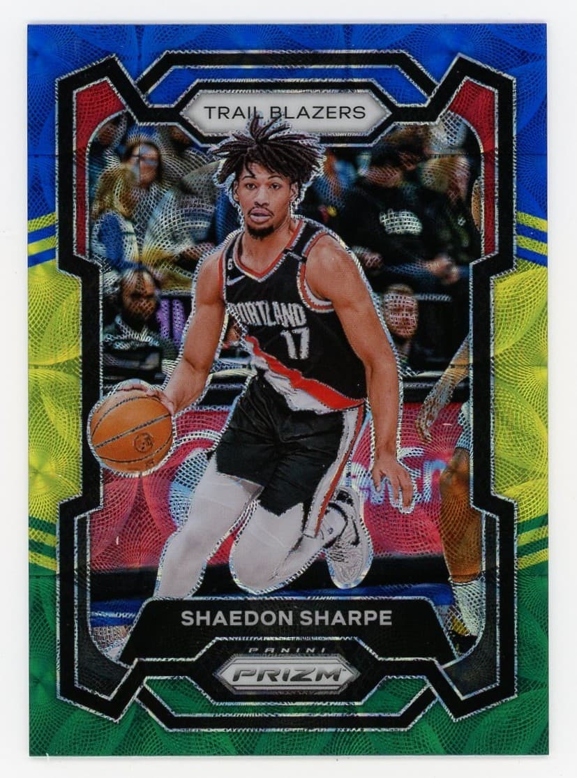 2023-24 Panini Prizm #104 Shaedon Sharpe Choice Blue Yellow Green